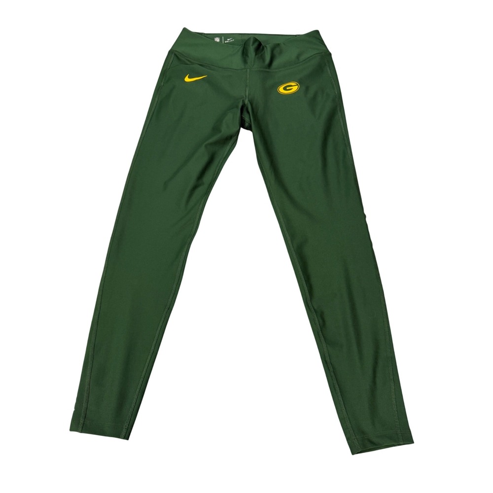Nike‎ Green Bay Packers NFL Dri-FIT Leggings Womens Large Green Athletic Tights